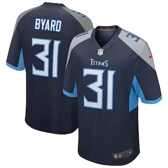 mens nike kevin byard navy tennessee titans game jersey
